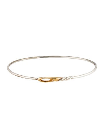 Christian Dada Bangle Two-Tone Twisted Needle Bracelet