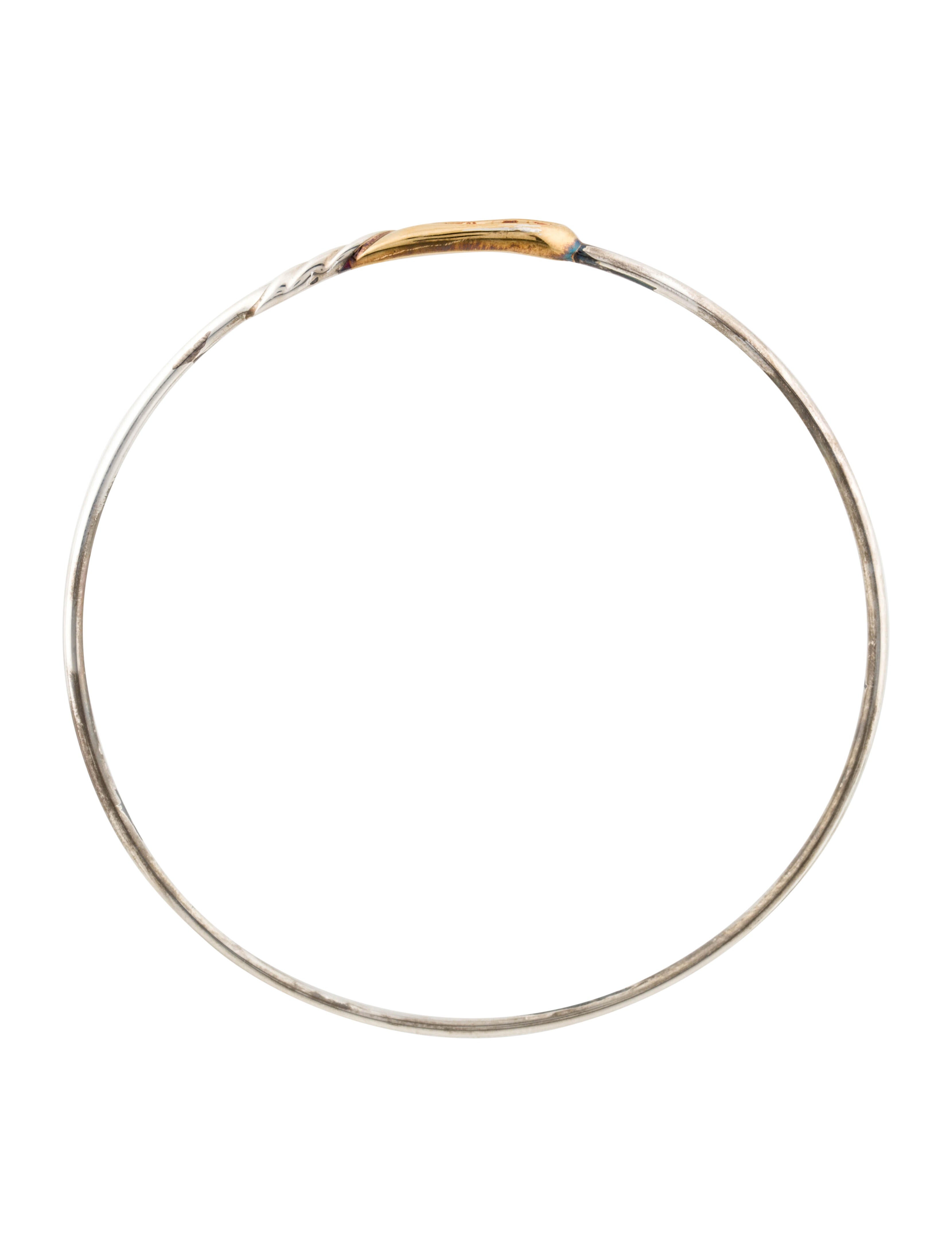 Christian Dada Two-Tone Twisted Needle Bangle Bracelet - Bangle