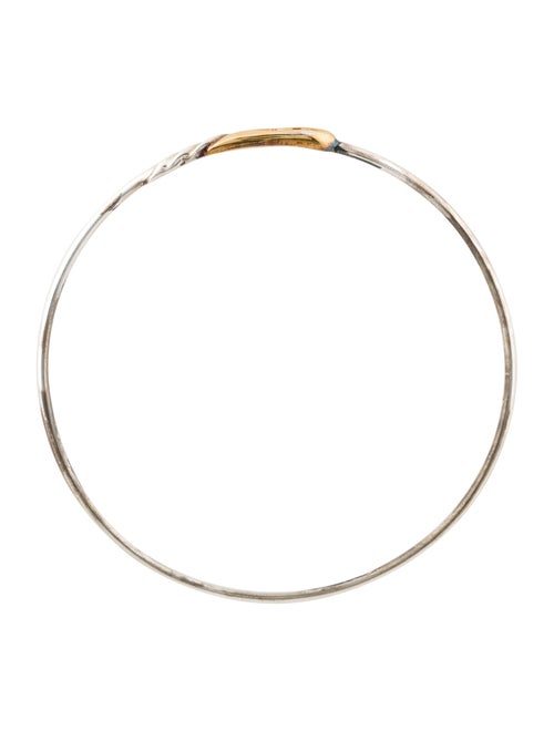 Christian Dada Two-Tone Twisted Needle Bangle Bracelet