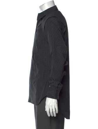 Christian Dada Plaid Print Long Sleeve Shirt