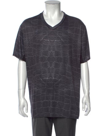 Christian Dada Printed V-Neck T-Shirt