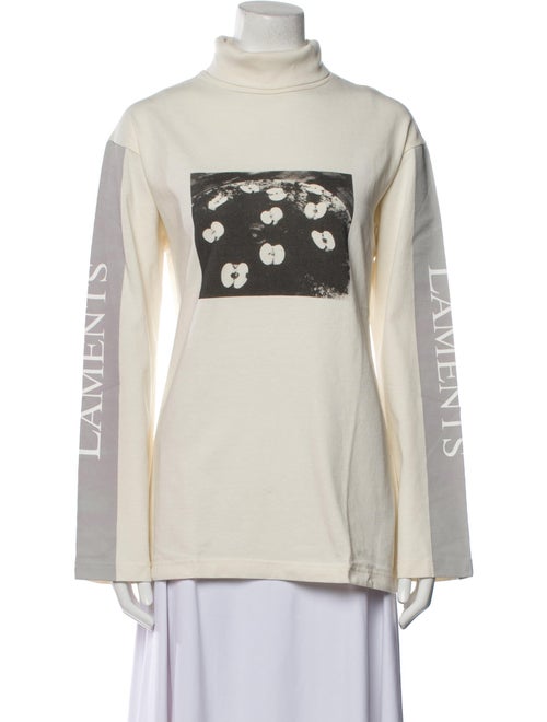 Christian Dada Graphic Print Turtleneck Sweatshirt