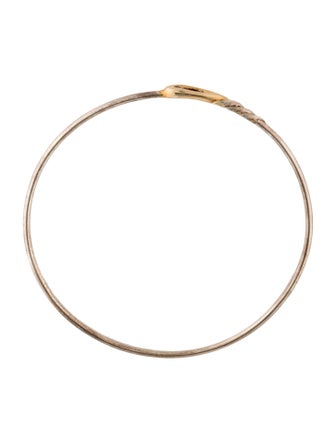 Christian Dada Two-Tone Twisted Needle Bangle Bracelet