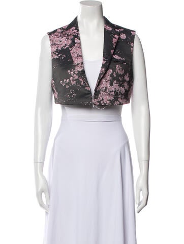 Christian Dada Jackets Floral Print Vest XS