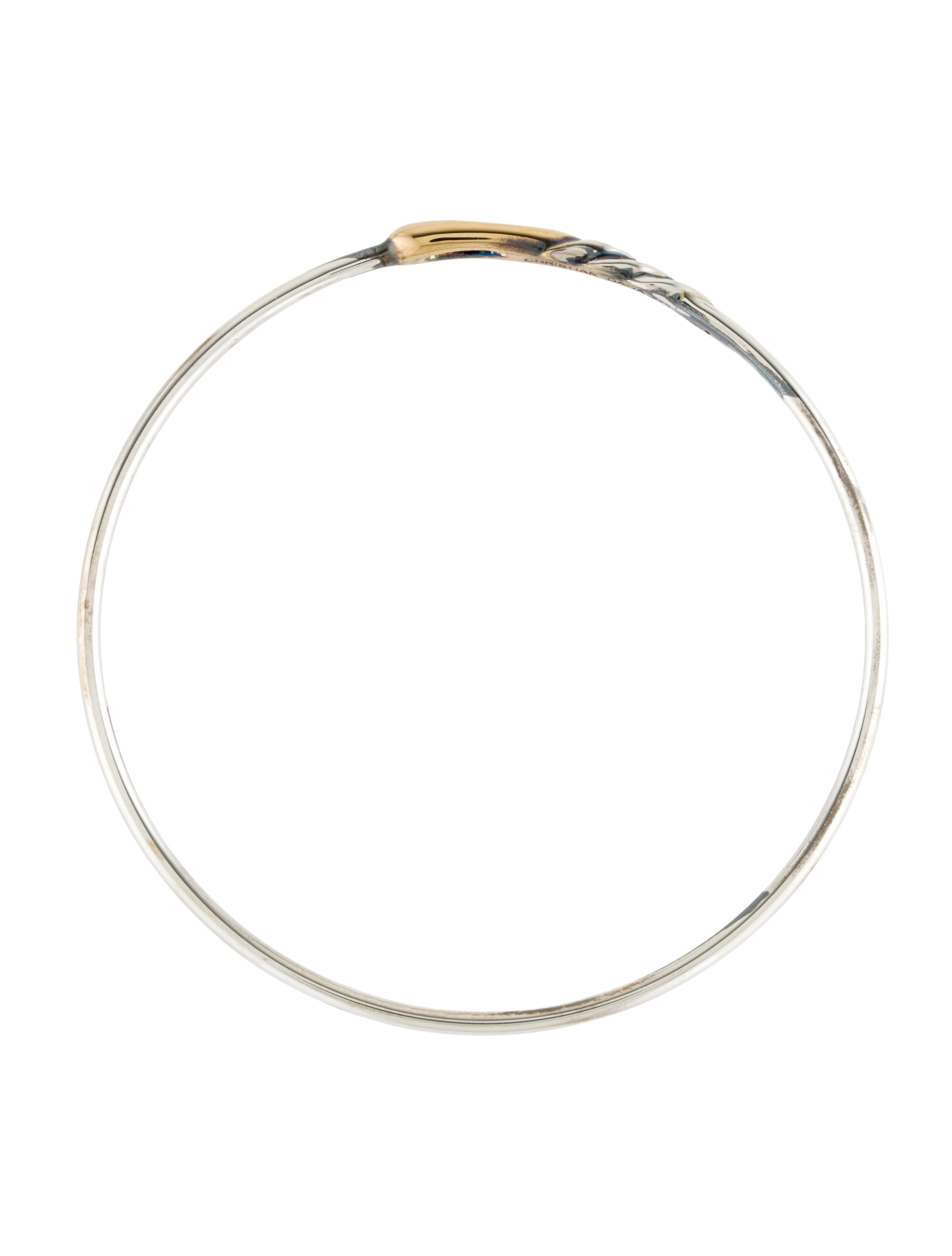 Christian Dada Two-Tone Twisted Needle Bangle Bracelet - Bangle