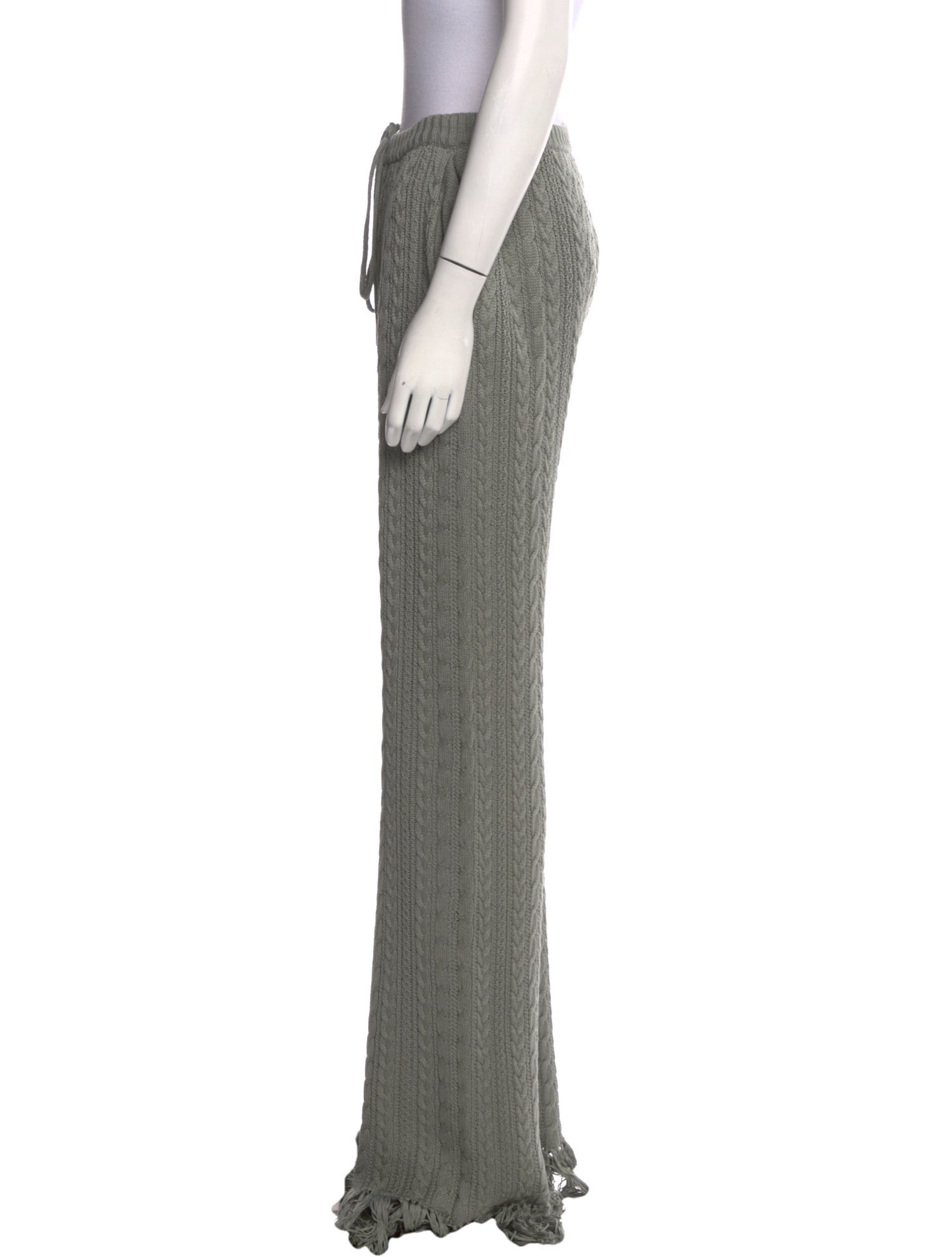 Christian Dada Houndstooth Print Wide Leg Pants - Grey, 10.25  