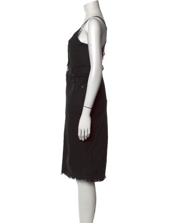 Christian Dada V-Neck Knee-Length Dress