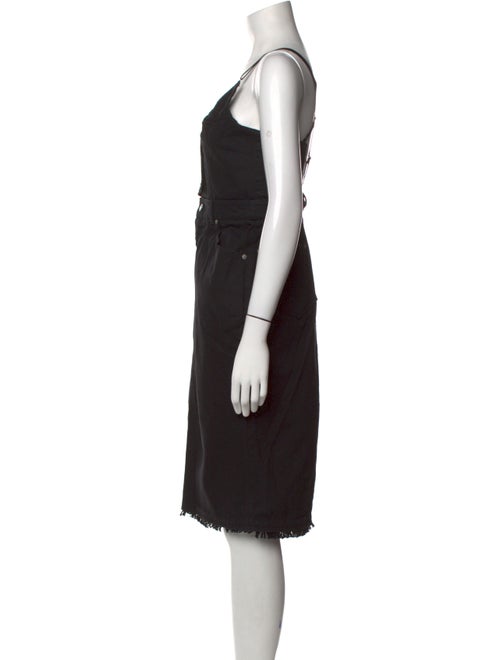 Christian Dada V-Neck Knee-Length Dress