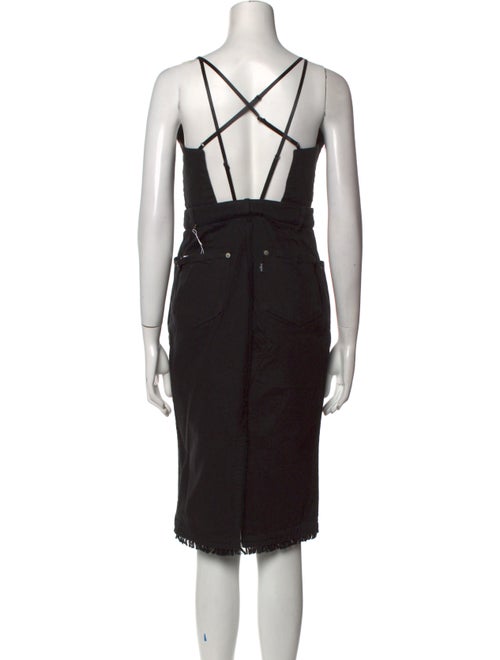 Christian Dada V-Neck Knee-Length Dress