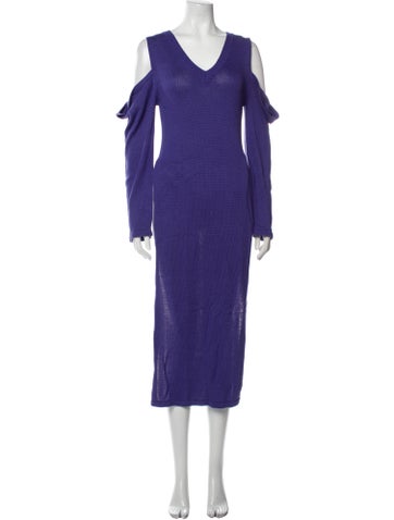 Christian Dada Dresses V-Neck Midi Length Dress XXS
