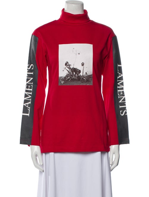 Christian Dada Graphic Print Turtleneck Sweatshirt