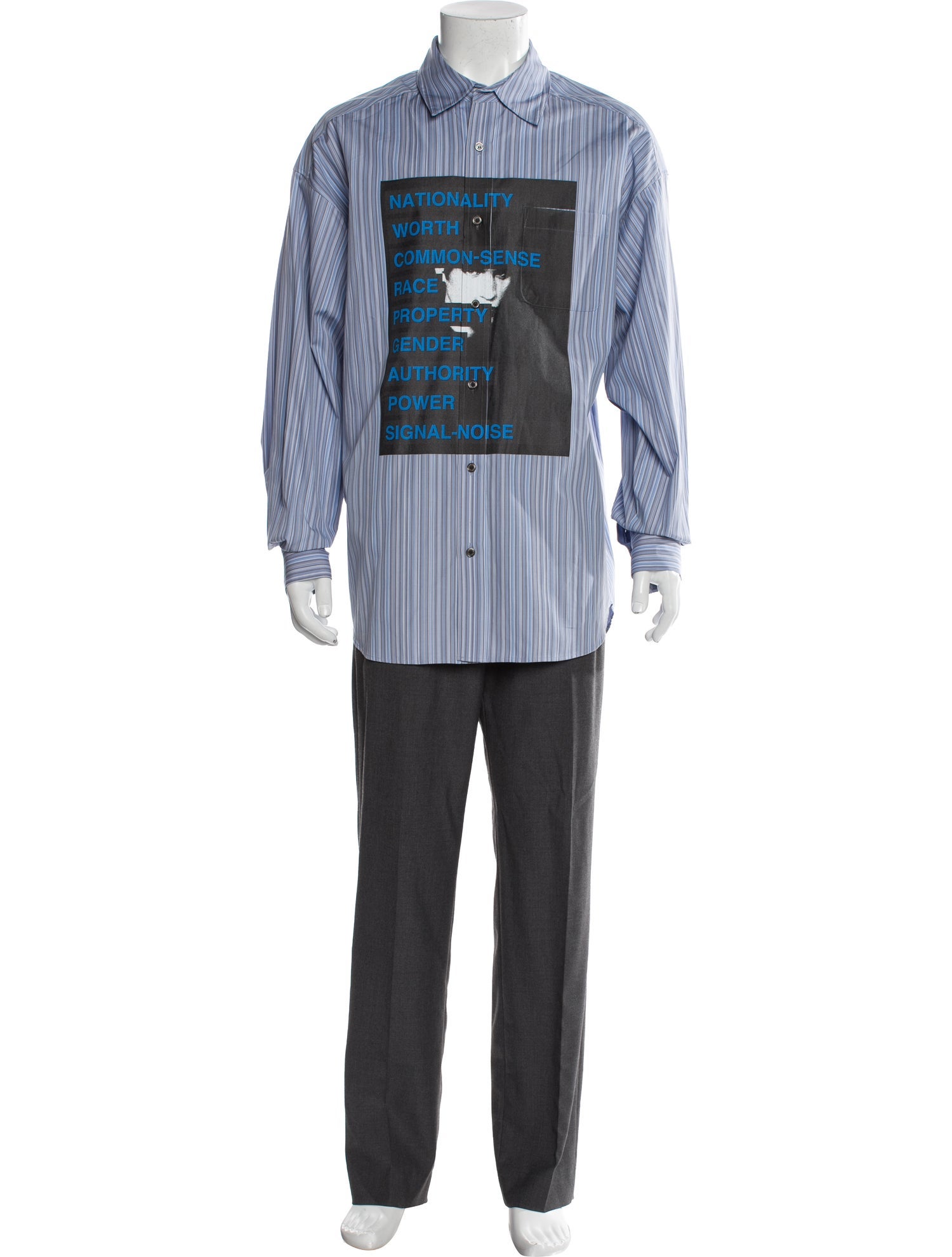 Christian Dada Graphic Print Long Sleeve Shirt