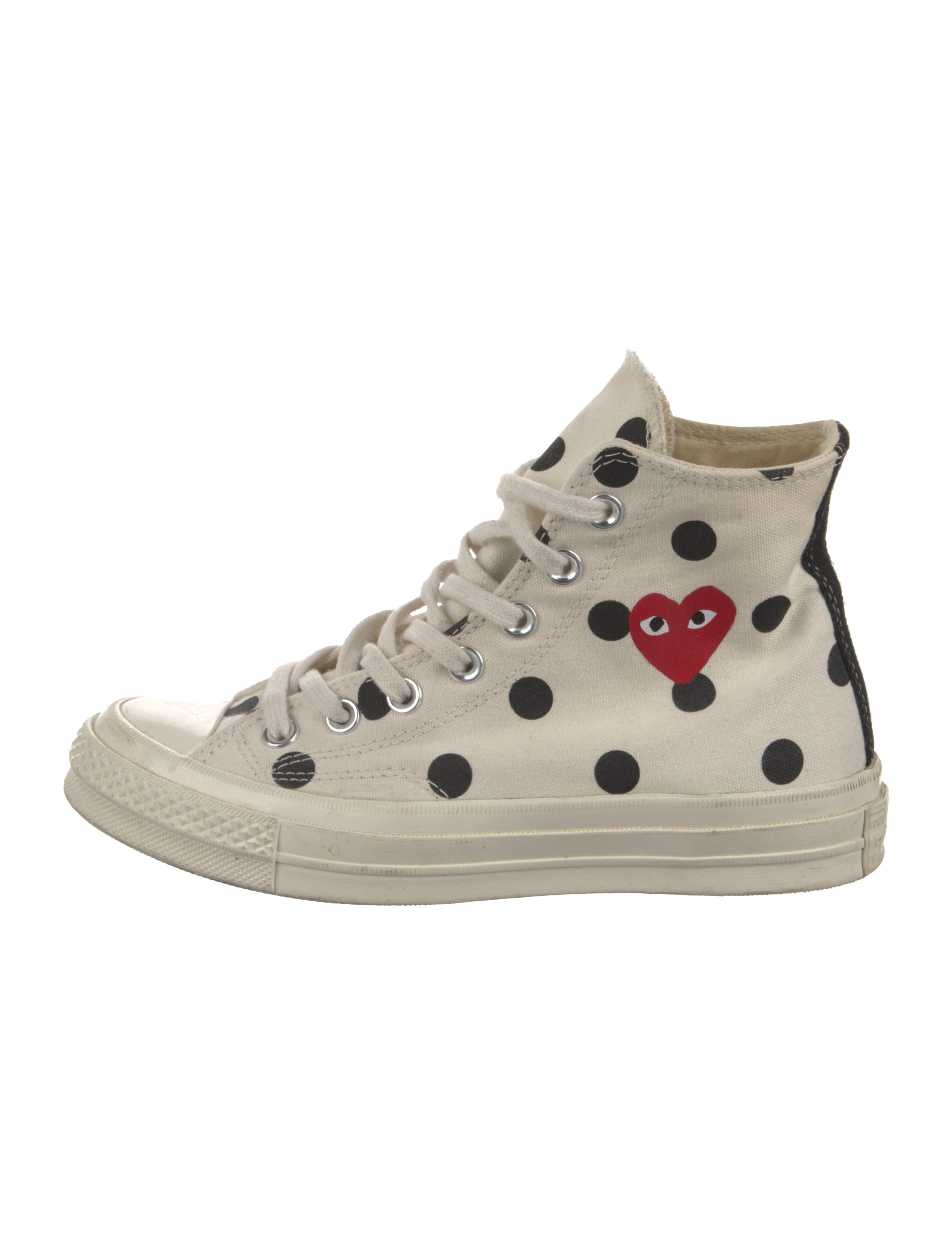 comme de garcon converse polka dot