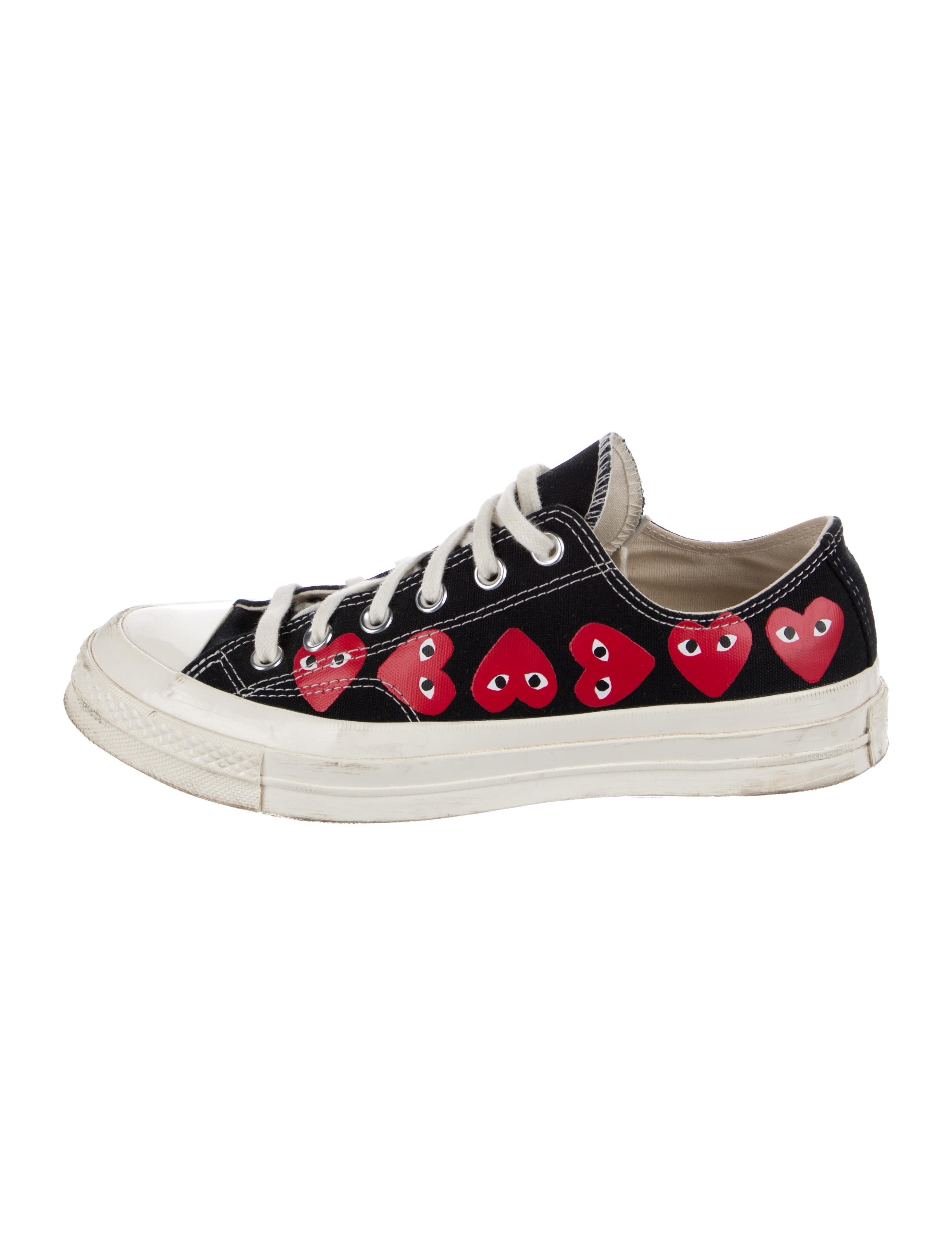 Comme des Garçons Play x Converse Canvas Colorblock Pattern Sneakers