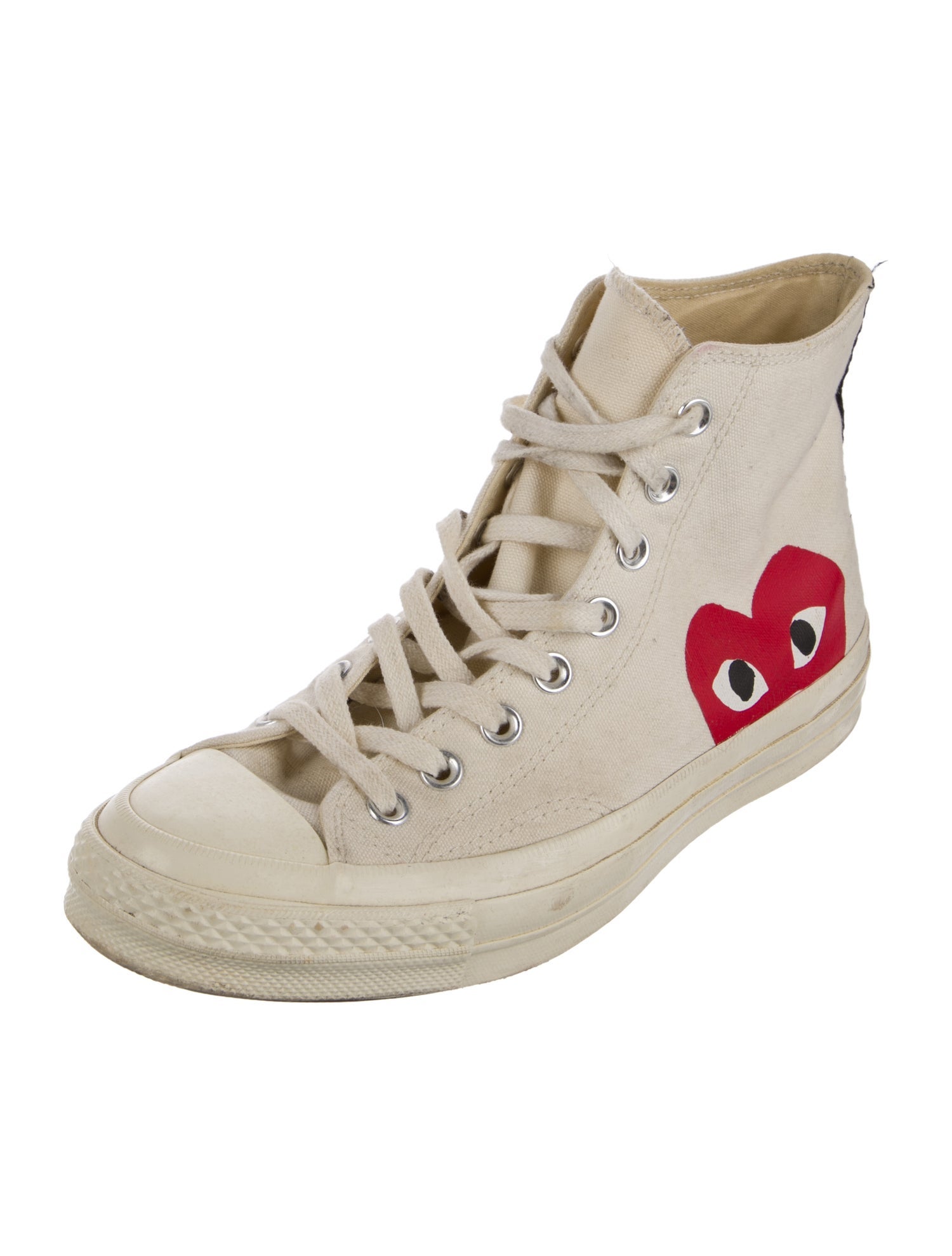 Comme des Garçons Play x Converse Canvas Graphic Print Lace-Up Boots
