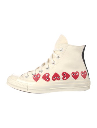 Comme des Garçons Play x Converse Canvas Printed Sneakers