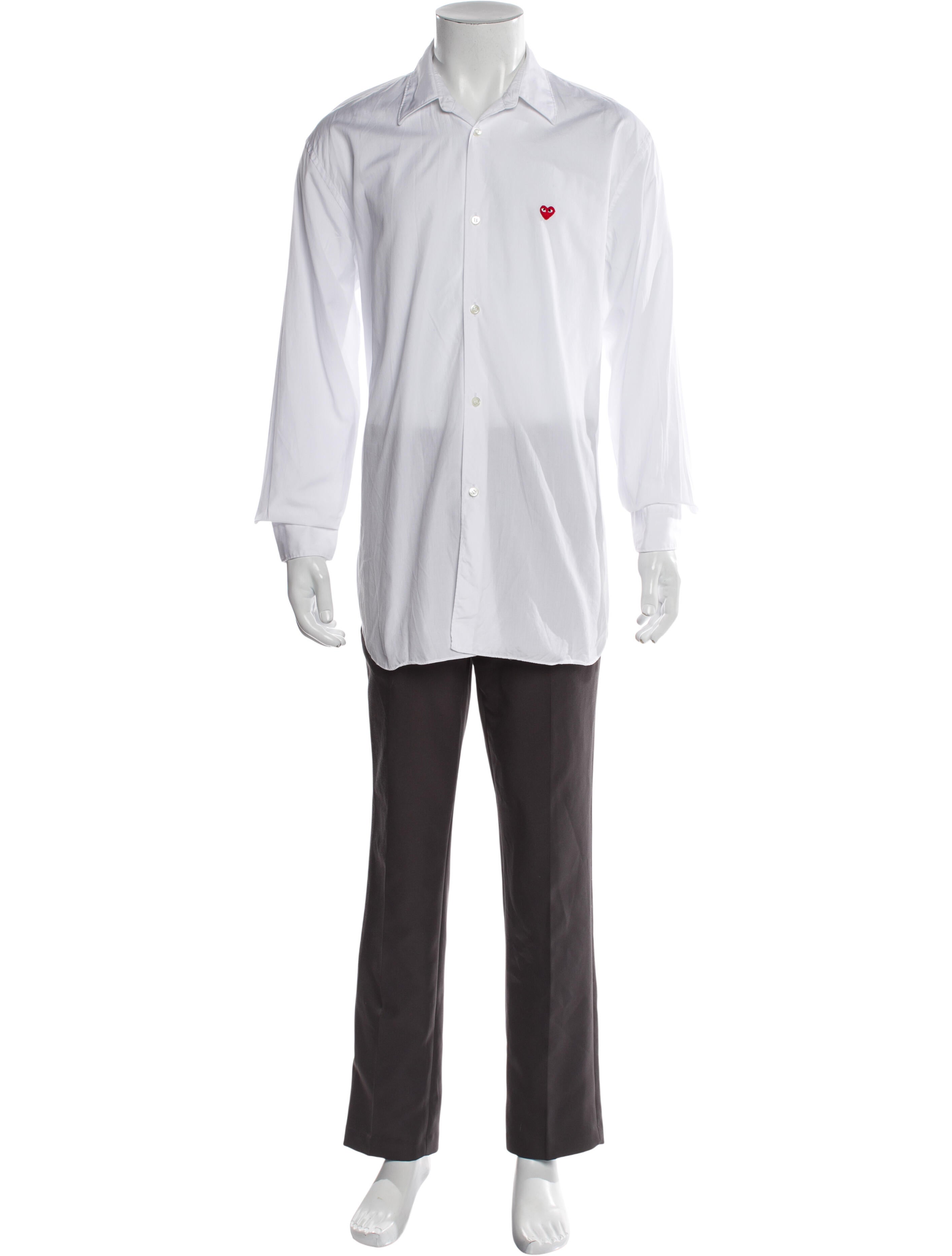 Comme des Garçons Play Long Sleeve Tuxedo Shirt