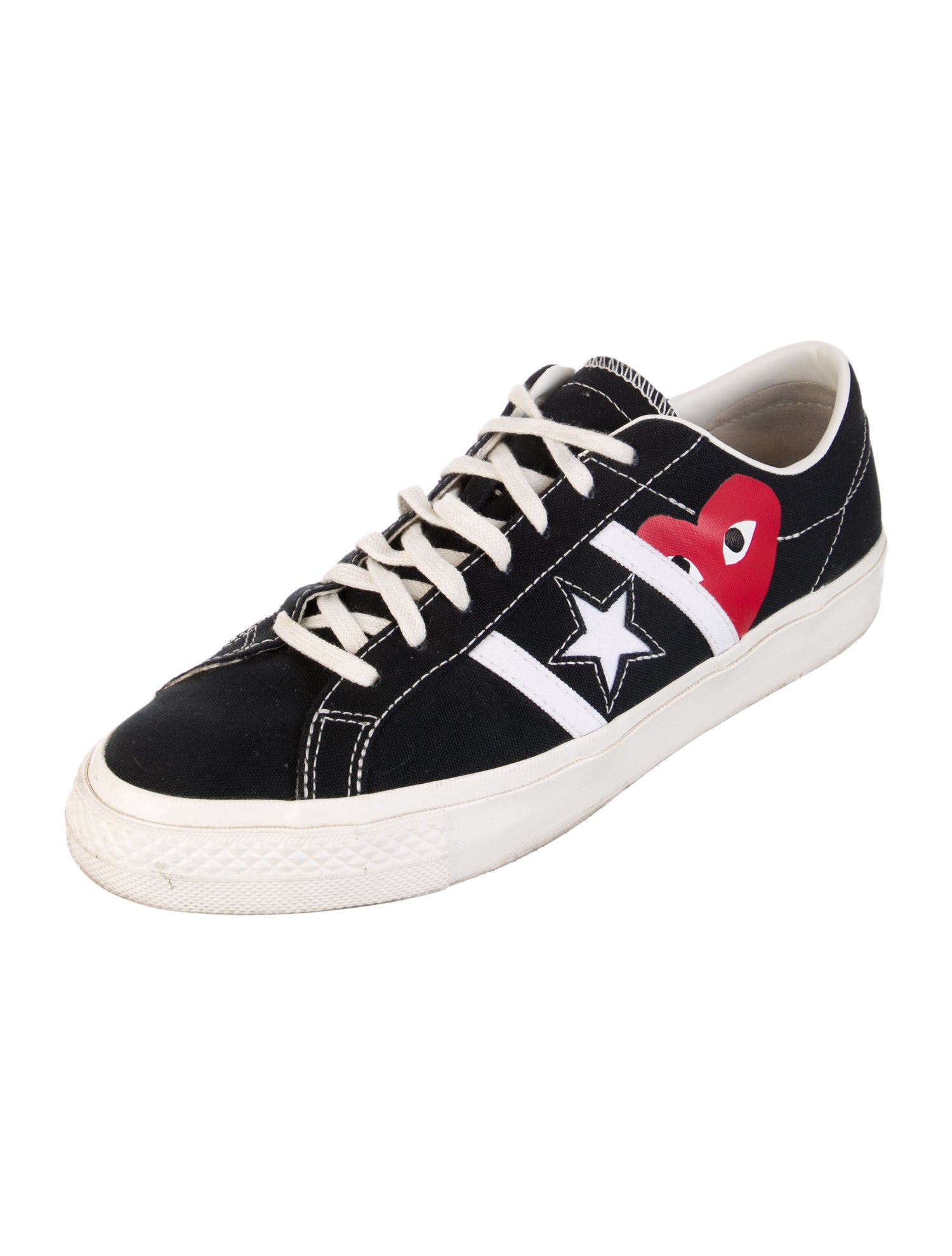 Comme des Garçons Play x Converse Canvas Colorblock Pattern Sneakers