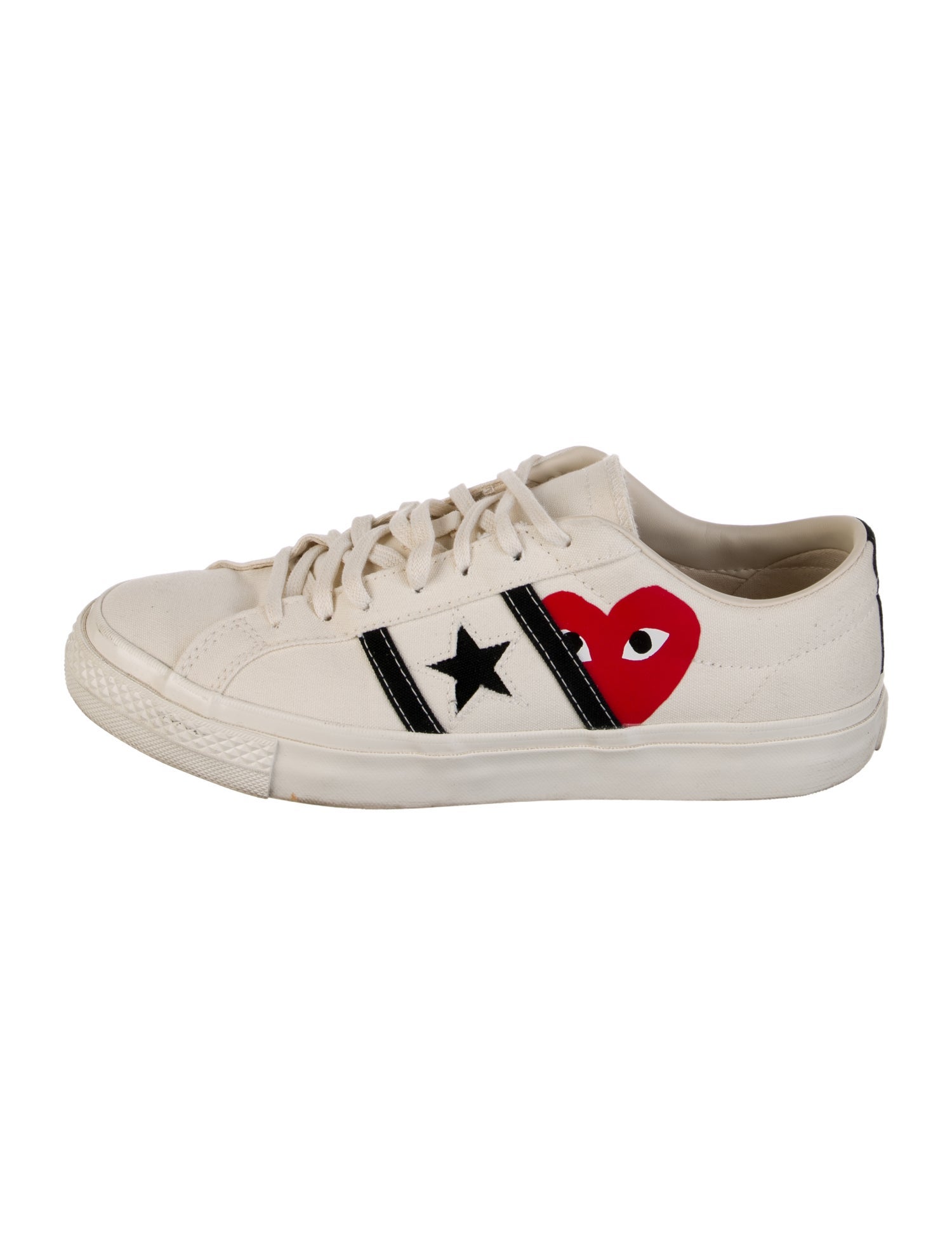 Comme des Garçons Play x Converse Canvas Colorblock Pattern Sneakers