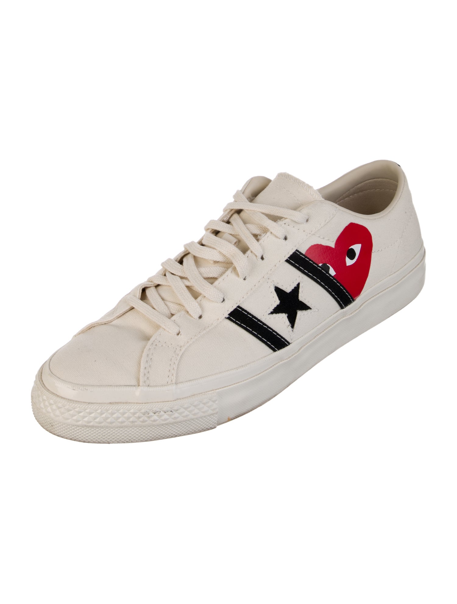 Comme des Garçons Play x Converse Canvas Colorblock Pattern Sneakers