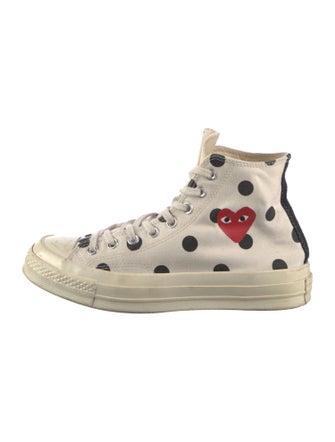 Comme des Garçons Play x Converse Canvas Polka Dot Print Sneakers