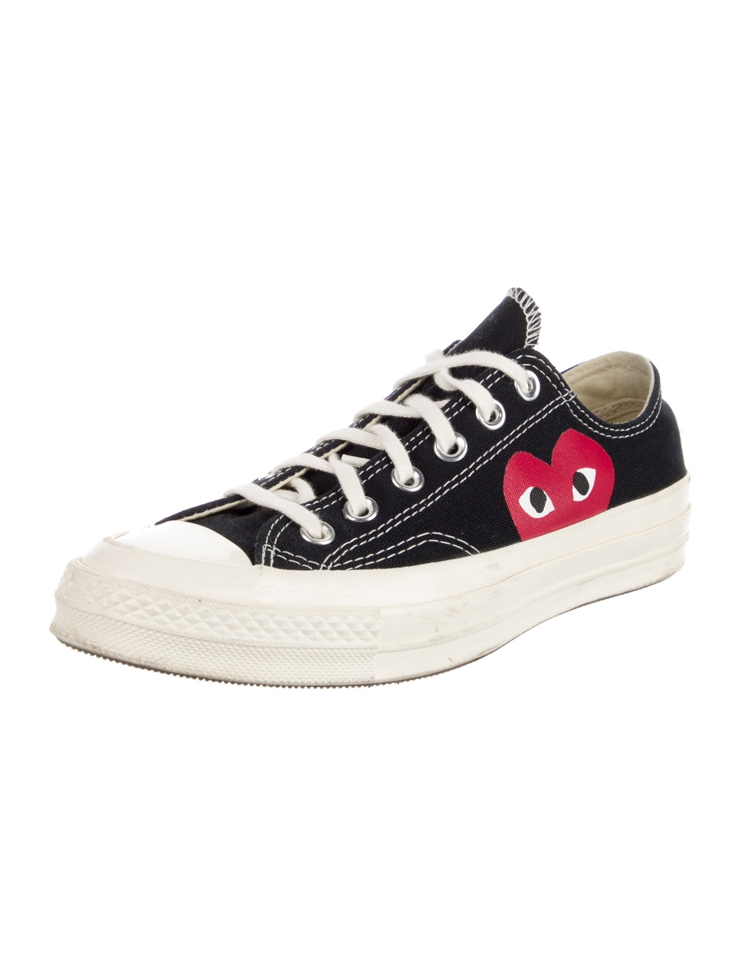 Comme des Garçons Play x Converse Canvas Colorblock Pattern Sneakers