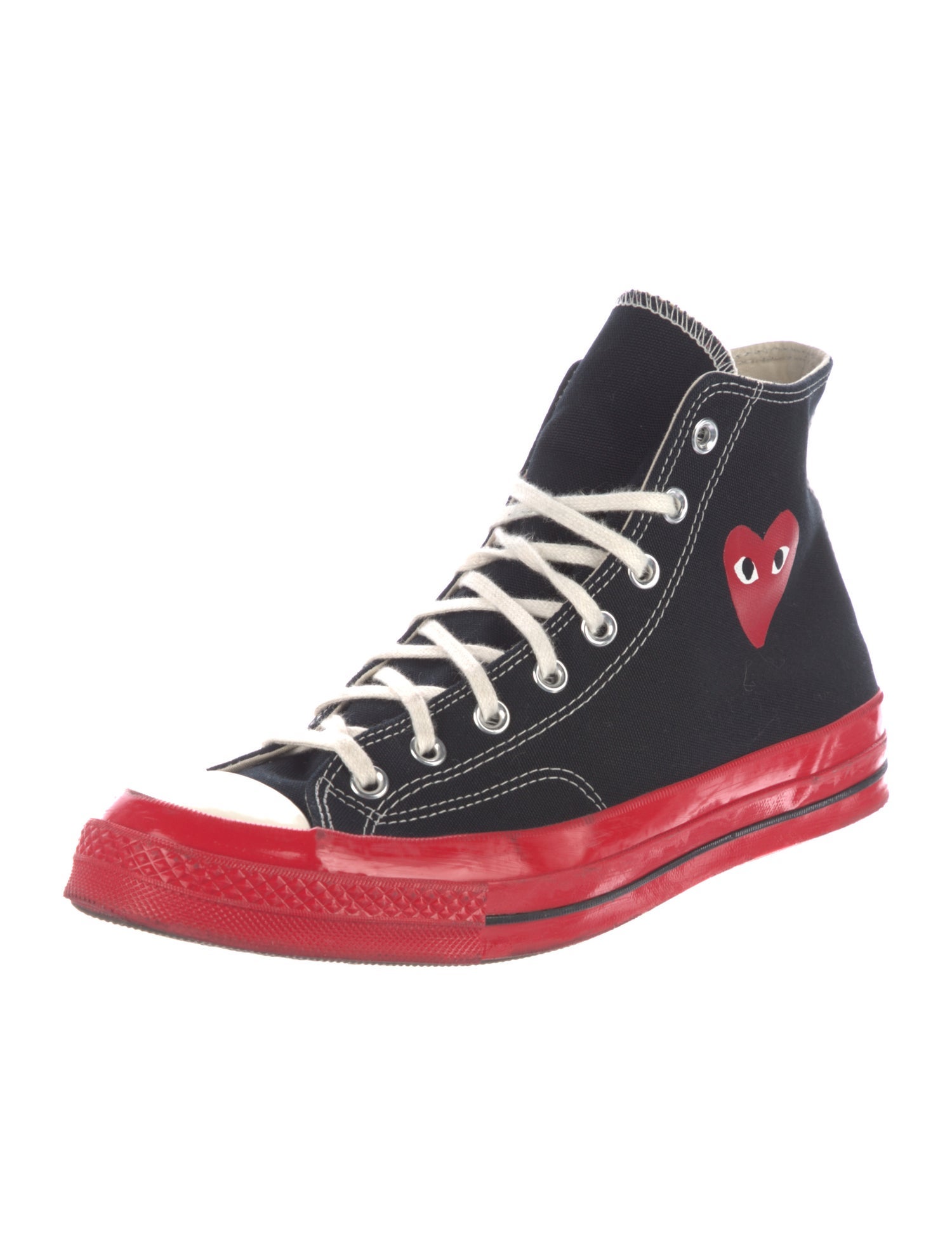 Comme des Garçons Play x Converse Canvas Colorblock Pattern Sneakers