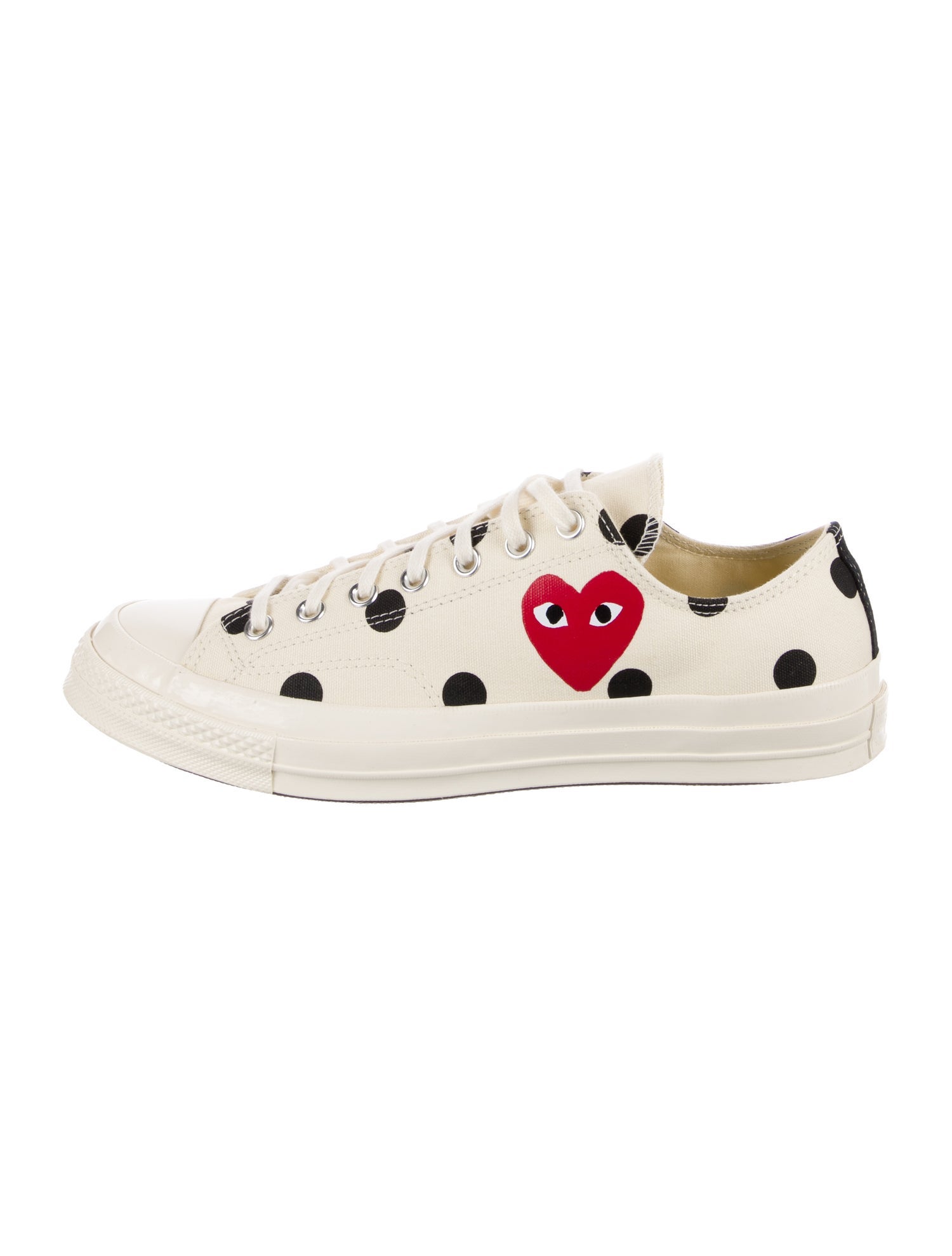 Comme des Garçons Play x Converse Canvas Printed Sneakers w/ Tags