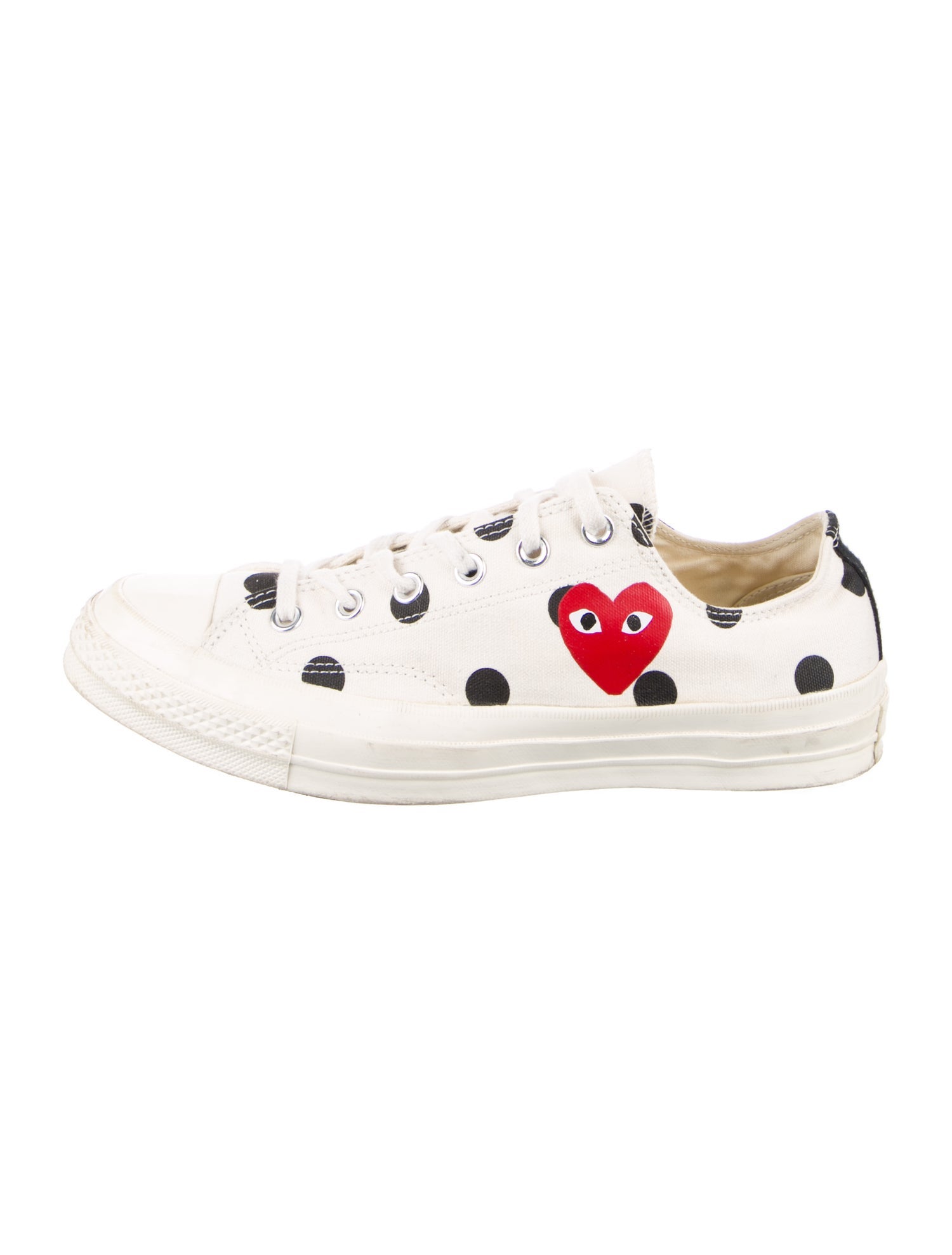 Comme des Garçons Play x Converse Canvas Polka Dot Print Sneakers