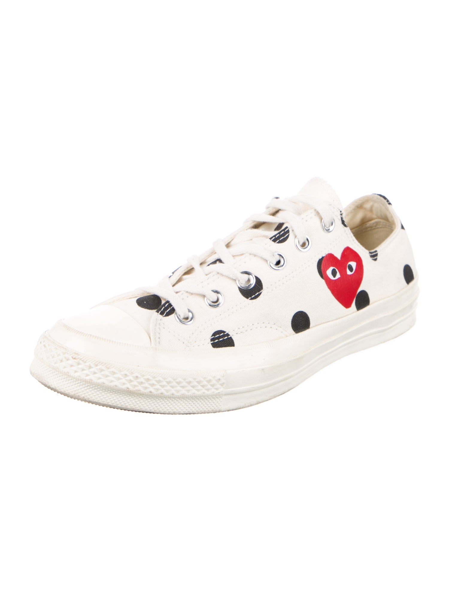 Comme des Garçons Play x Converse Canvas Polka Dot Print Sneakers