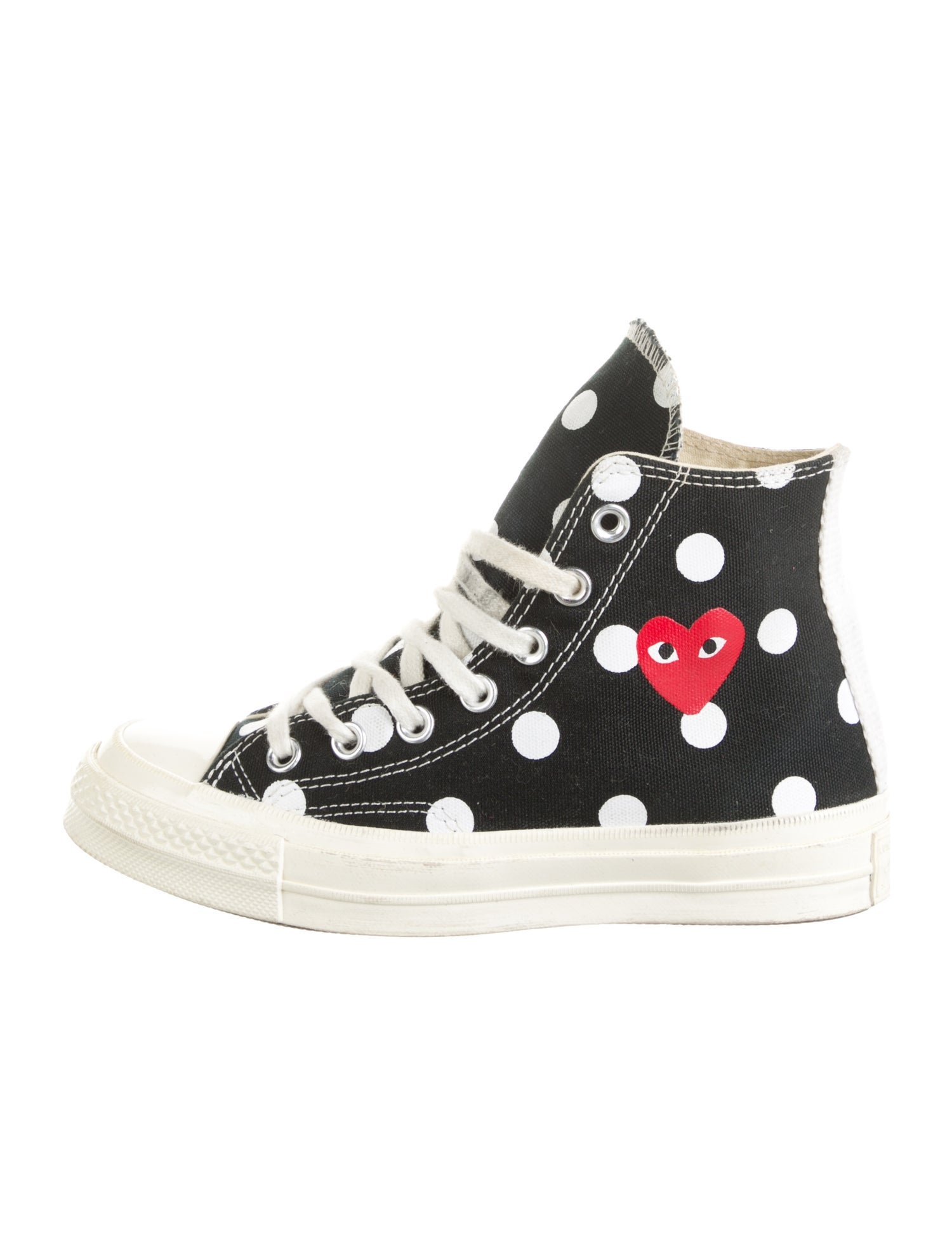 Comme des Garçons Play x Converse Canvas Polka Dot Print Sneakers