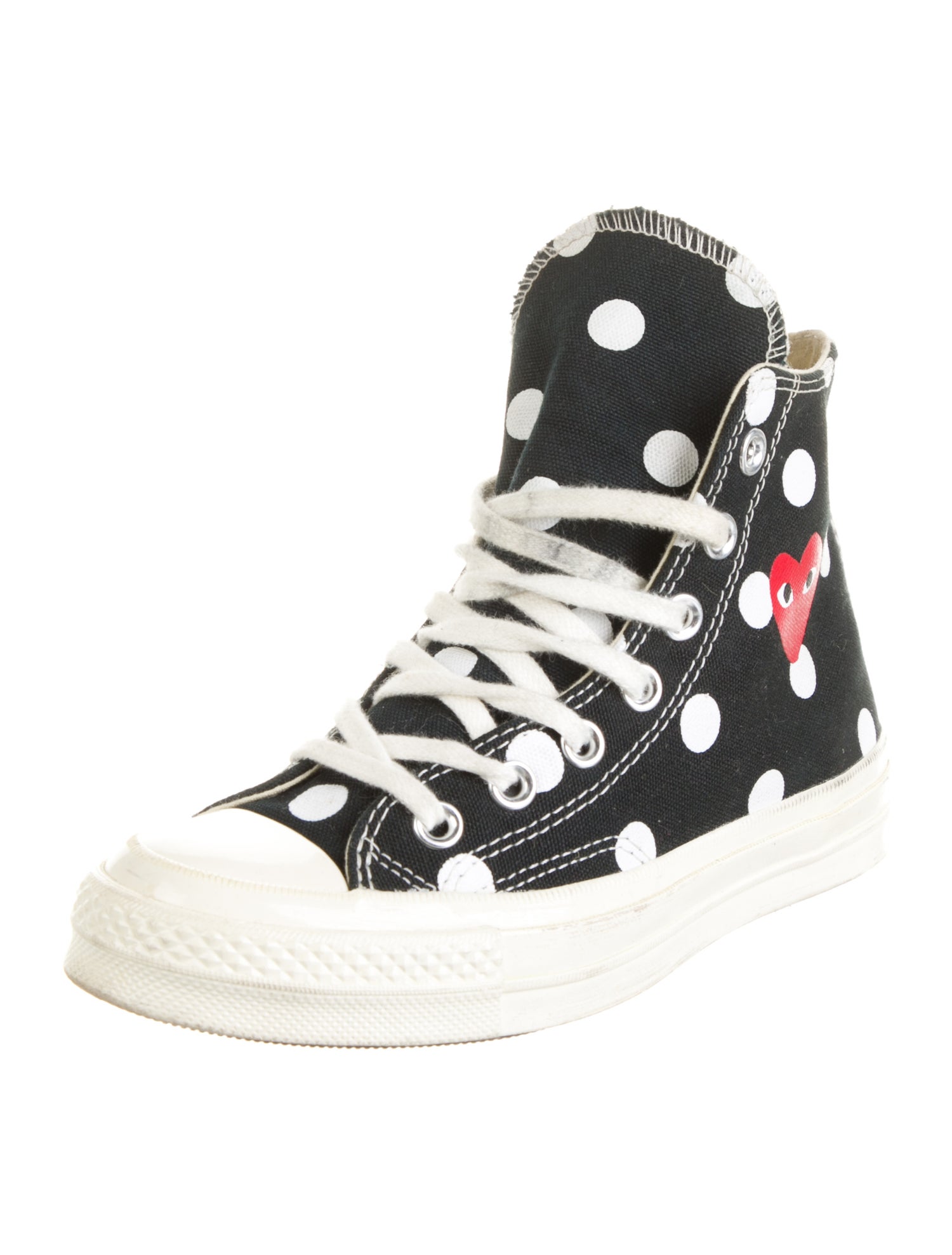 Comme des Garçons Play x Converse Canvas Polka Dot Print Sneakers