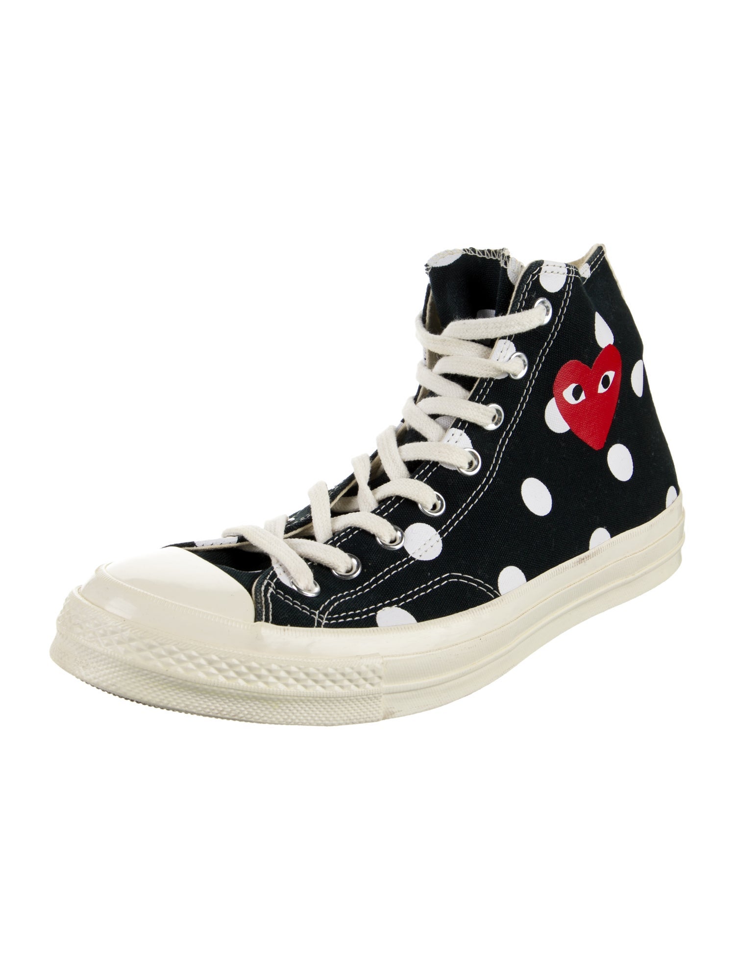 Comme des Garçons Play x Converse Canvas Polka Dot Print Sneakers