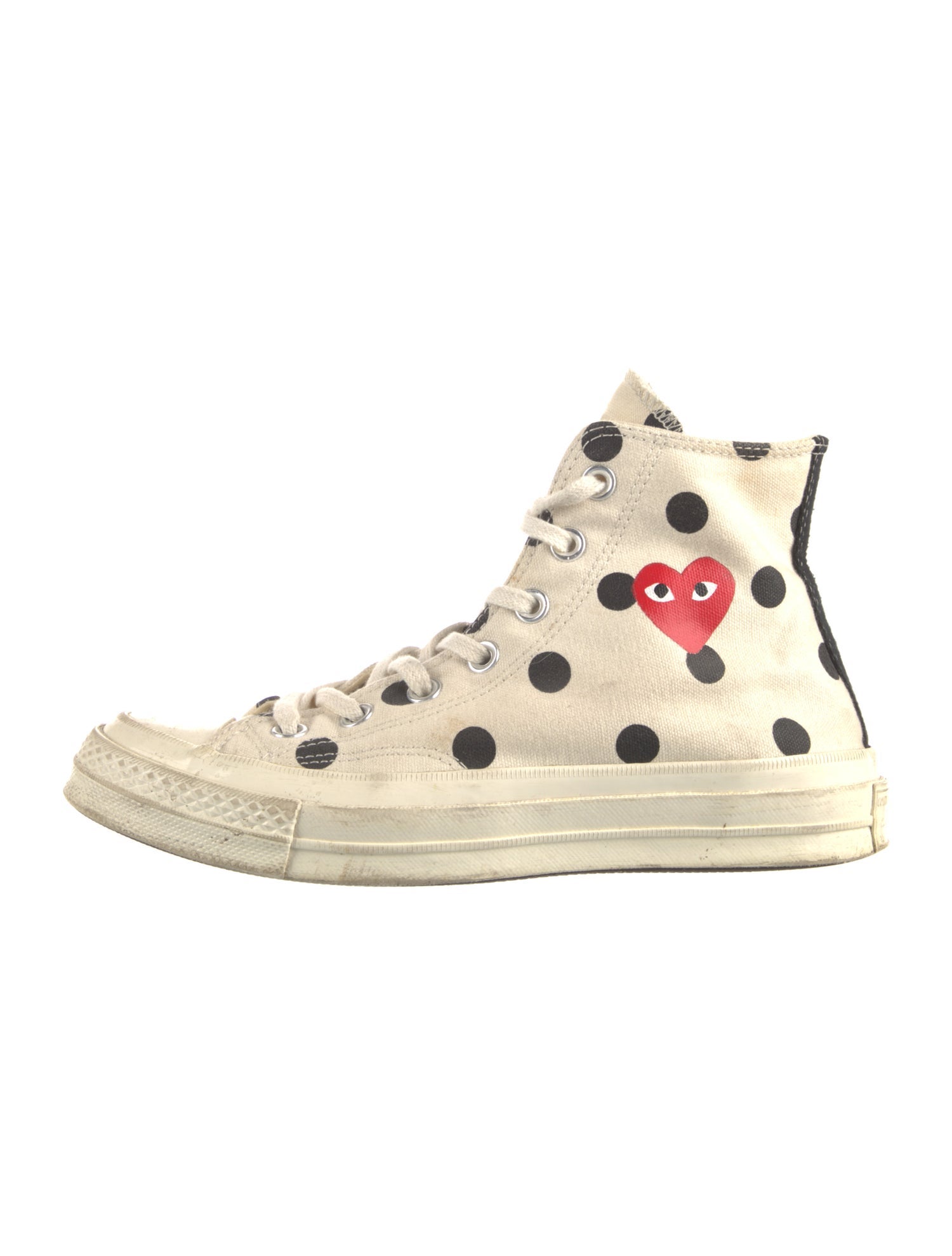 Comme des Garçons Play x Converse Canvas Polka Dot Print Sneakers