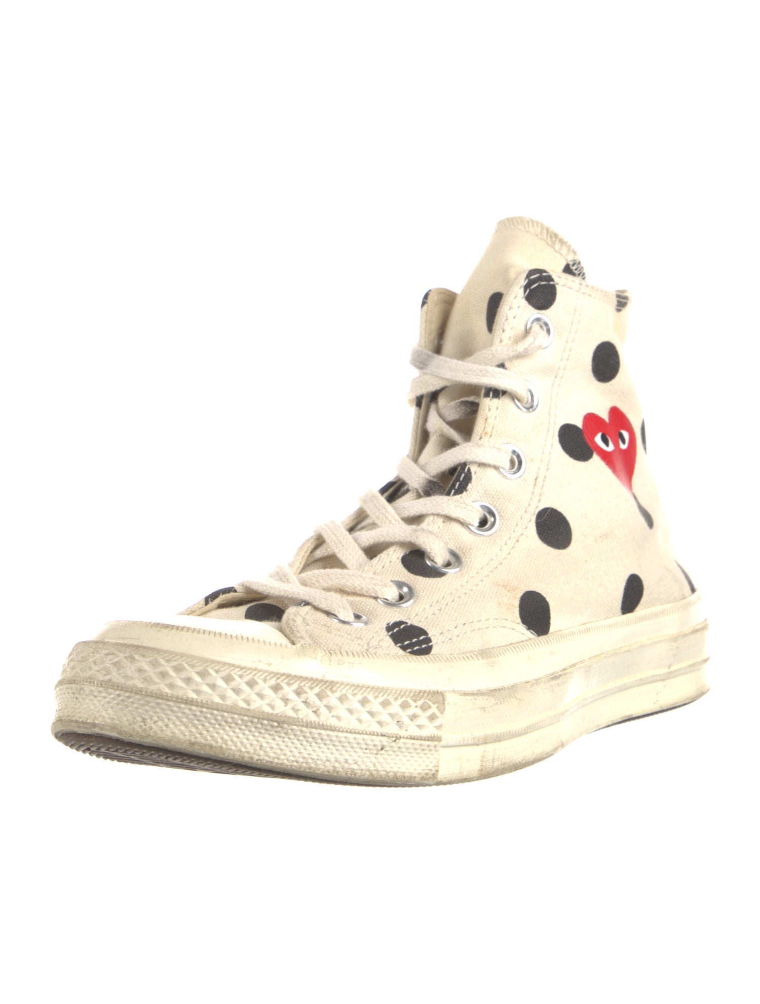 Comme des Garçons Play x Converse Canvas Polka Dot Print Sneakers