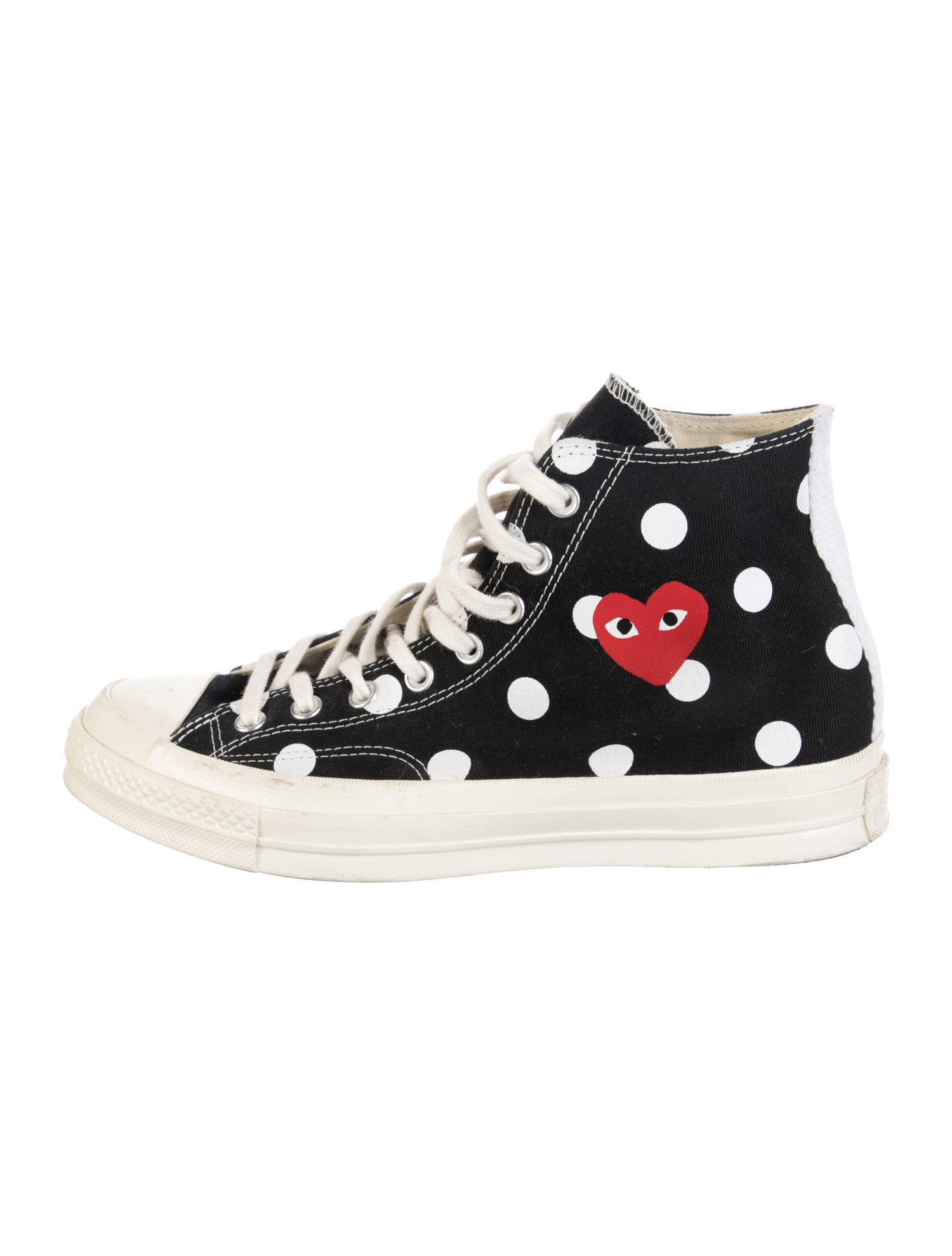Comme des Garçons Play x Converse Canvas Polka Dot Print Sneakers