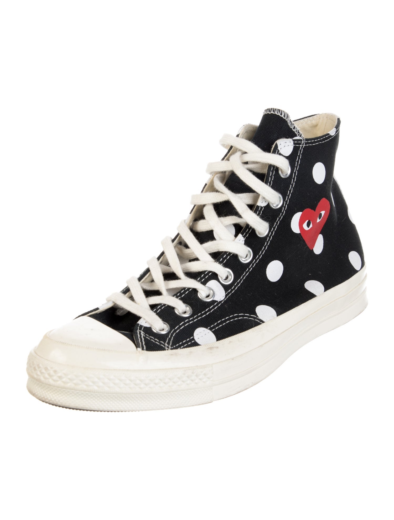 Comme des Garçons Play x Converse Canvas Polka Dot Print Sneakers