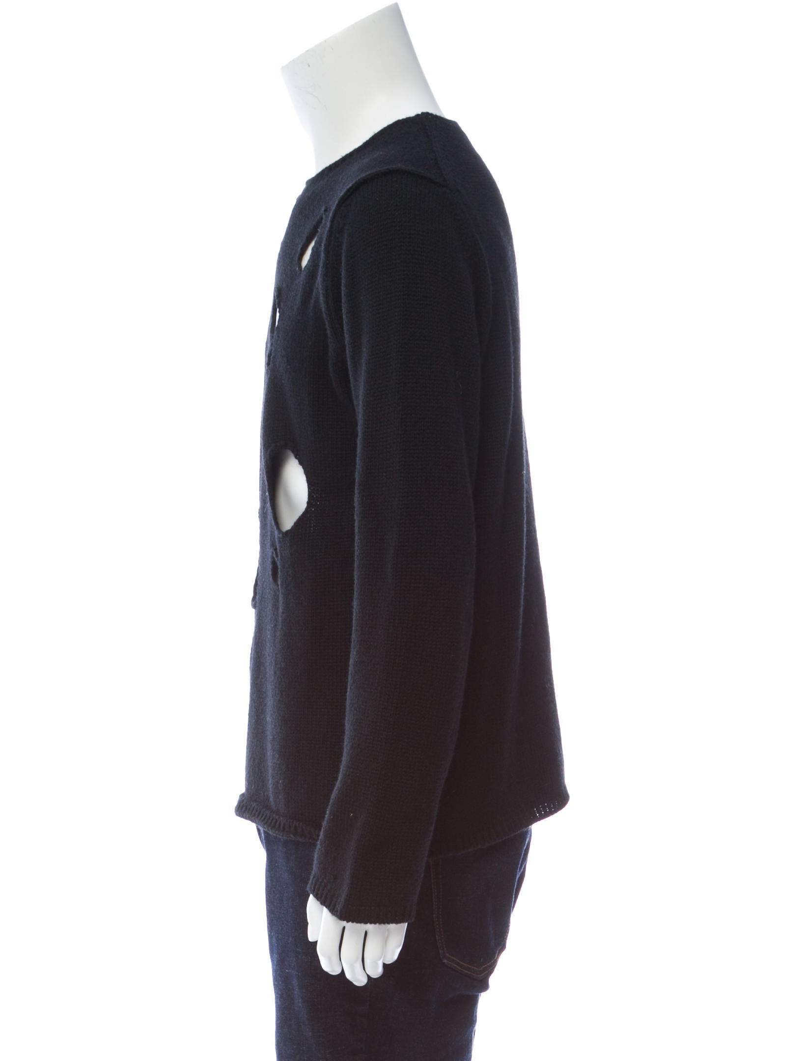 Comme des Garçons Homme Plus Fall 2014 Hole Sweater - Black
