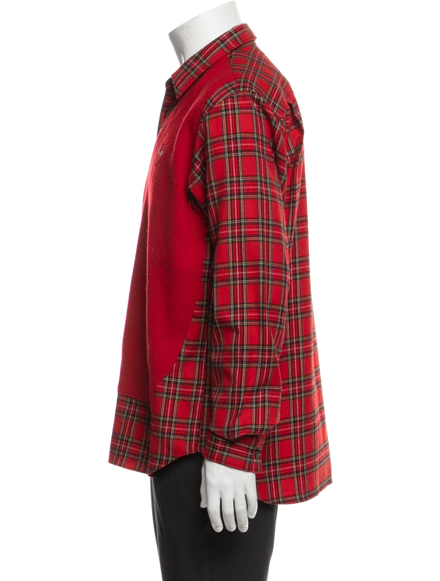 Comme des Garçons Homme Plus Plaid Print Collar Polo Sweater