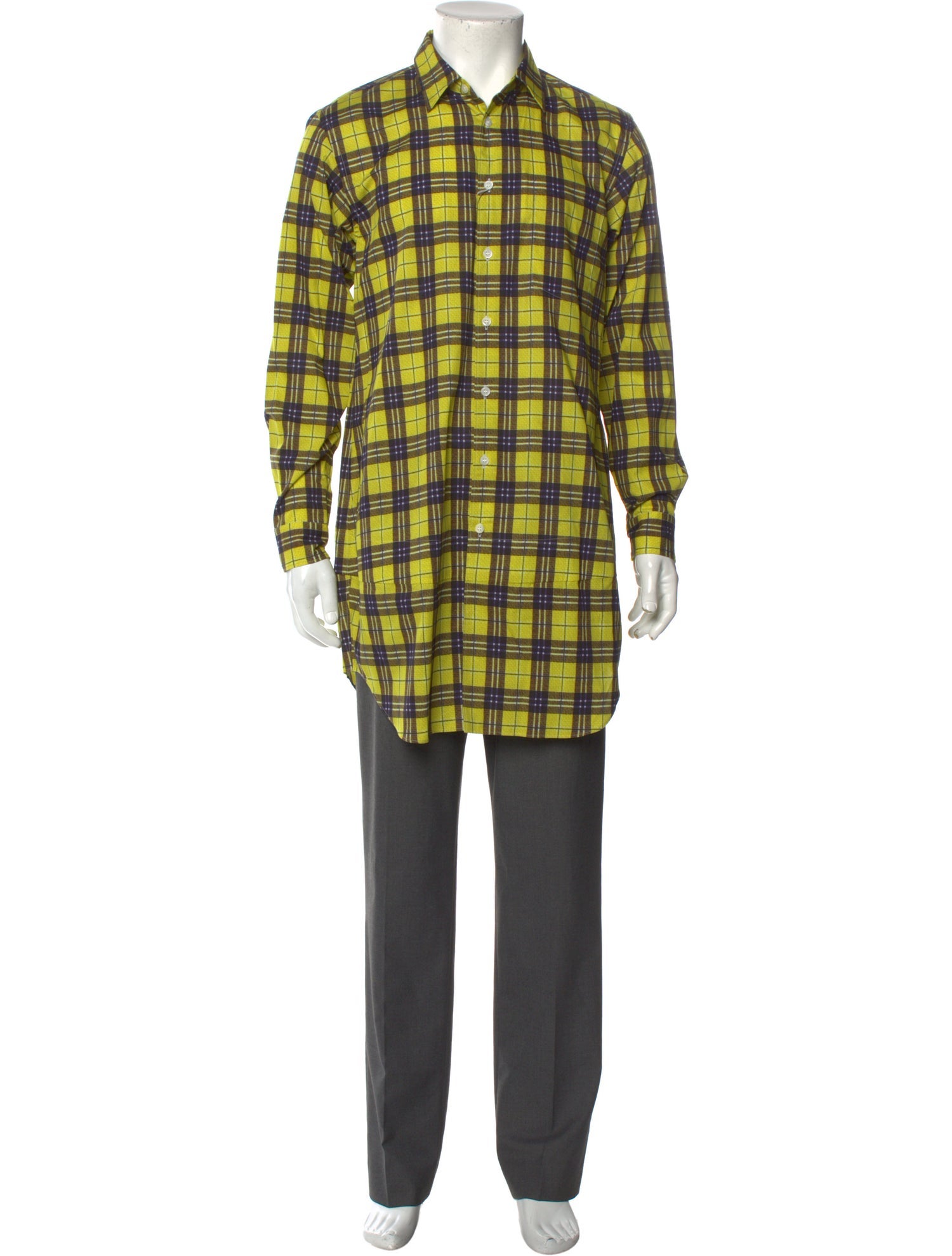 Comme des Garçons Homme Plus Plaid Print Long Sleeve Shirt w/ Tags