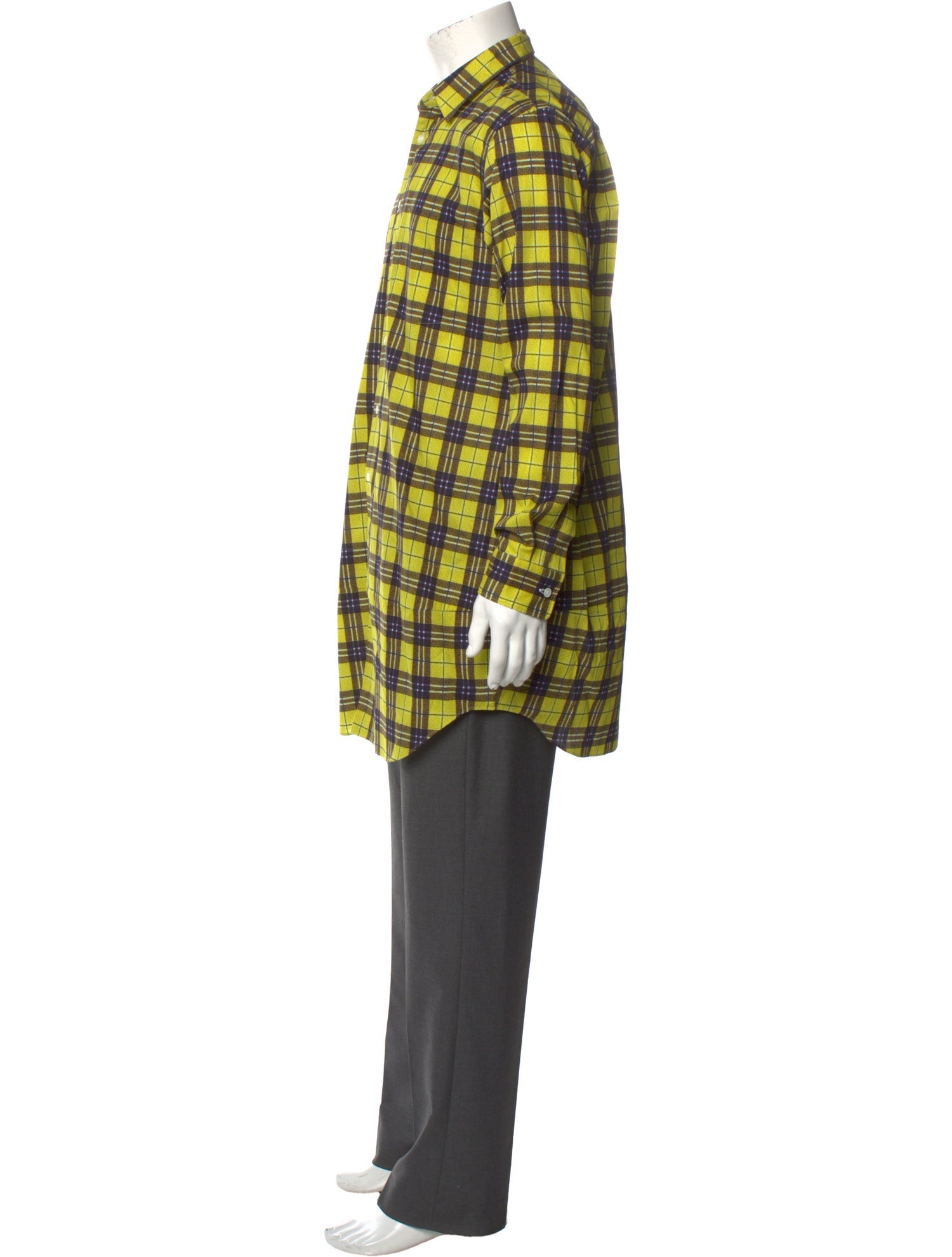 Comme des Garçons Homme Plus Plaid Print Long Sleeve Shirt w/ Tags