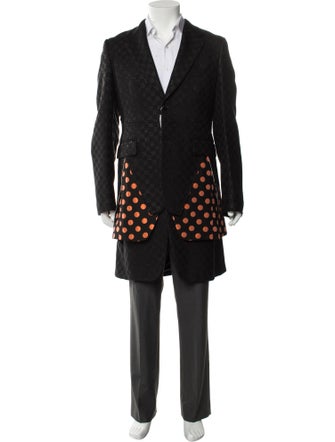 Comme des Garçons Homme Plus Wool Polka Dot Print Overcoat