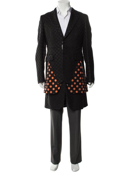 Comme des Garçons Homme Plus Wool Polka Dot Print Overcoat
