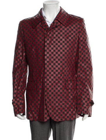 Comme des Garçons Homme Plus Outerwear Wool Plaid Print Peacoat L