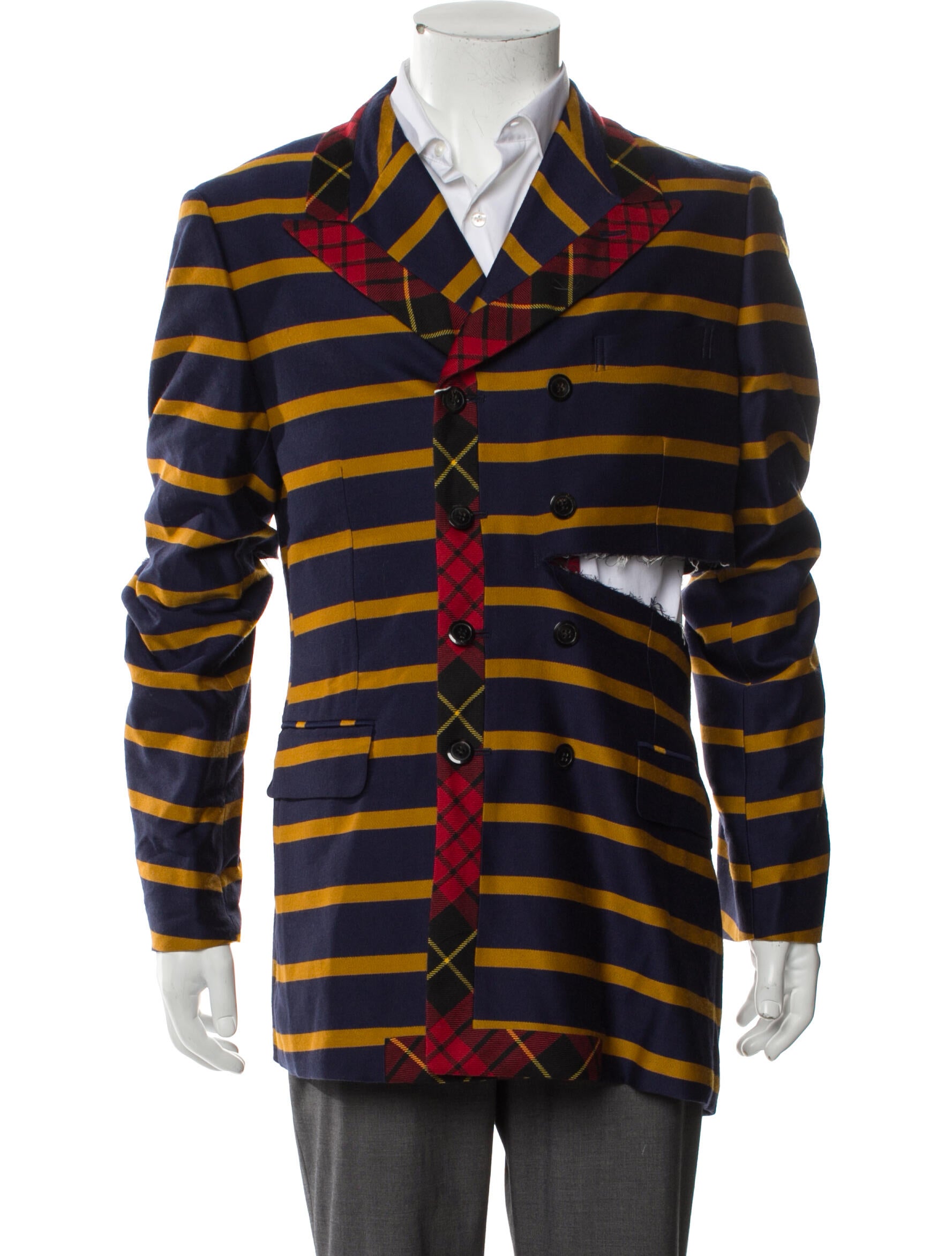 Comme des Garçons Homme Plus Wool Striped Jacket w/ Tags