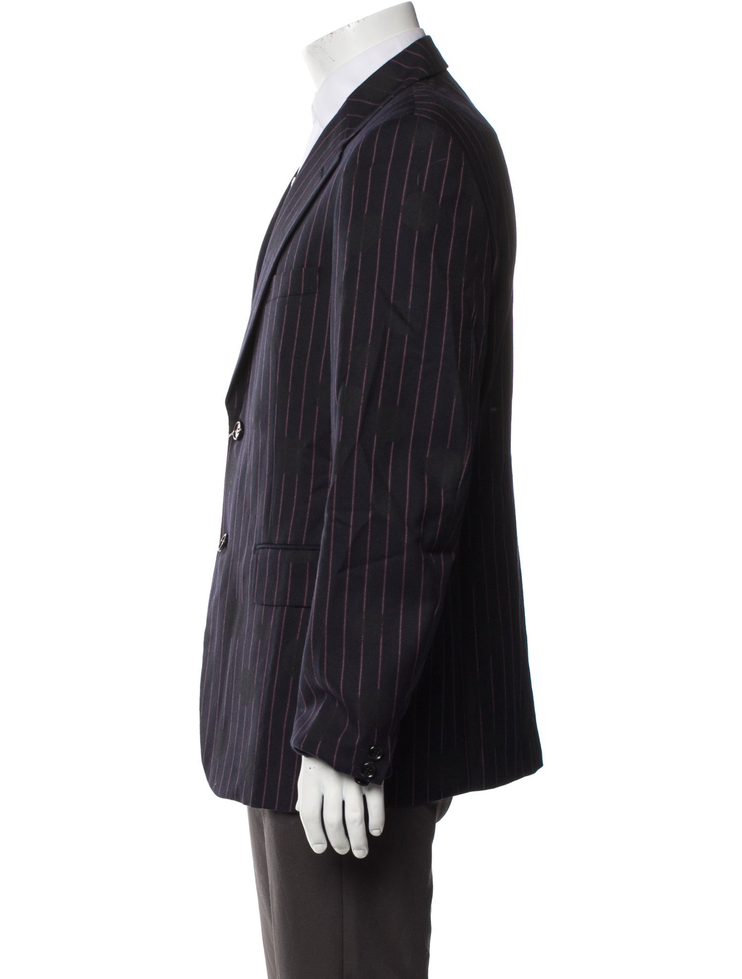 Comme des Garçons Homme Plus Wool Striped Overcoat w/ Tags