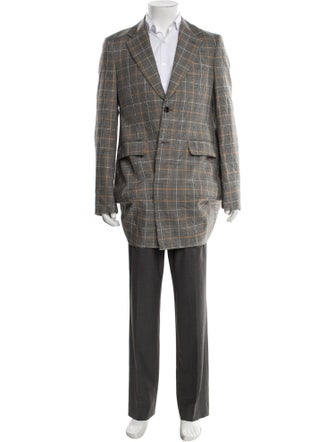 Comme des Garçons Homme Plus Wool Plaid Print Blazer