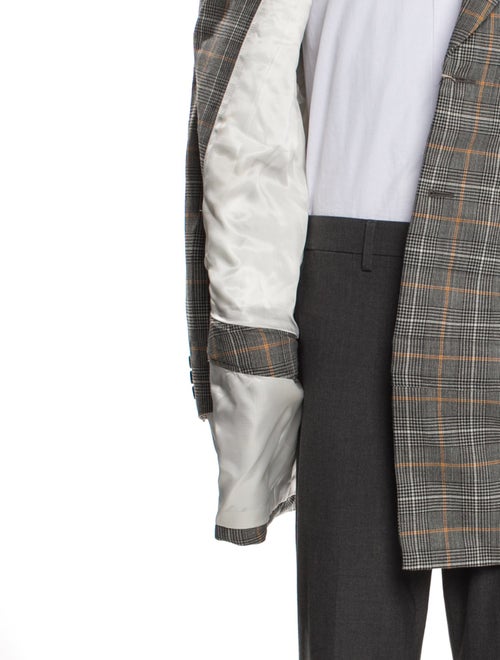 Comme des Garçons Homme Plus Wool Plaid Print Blazer