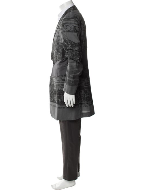 Comme des Garçons Homme Plus Wool Graphic Print Overcoat