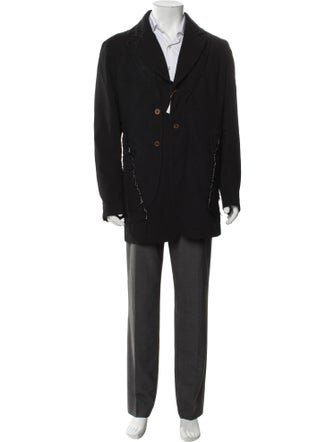 Comme des Garçons Homme Plus Raw-Edge Trim Blazer